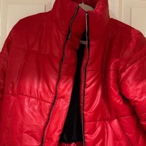 Rising Star Vibrant Red Puffer Jacket